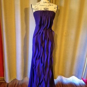 White by Vera Wang Strapless Chiffon Dress